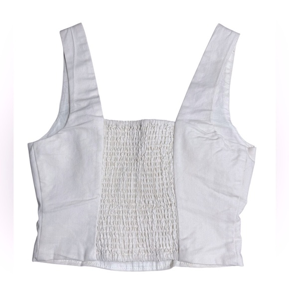 Altar’d State ivory Square Neck Cropped Tank Top XS - Picture 5 of 5